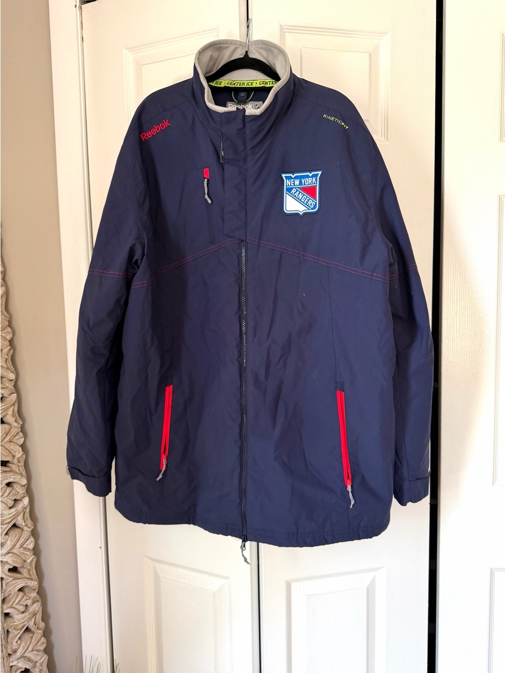 Reebok New York Rangers Center Ice Jacket Navy Blue Men's Size XL